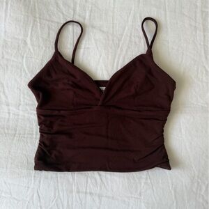 Oh Polly chocolate brown triangle cami, tank top